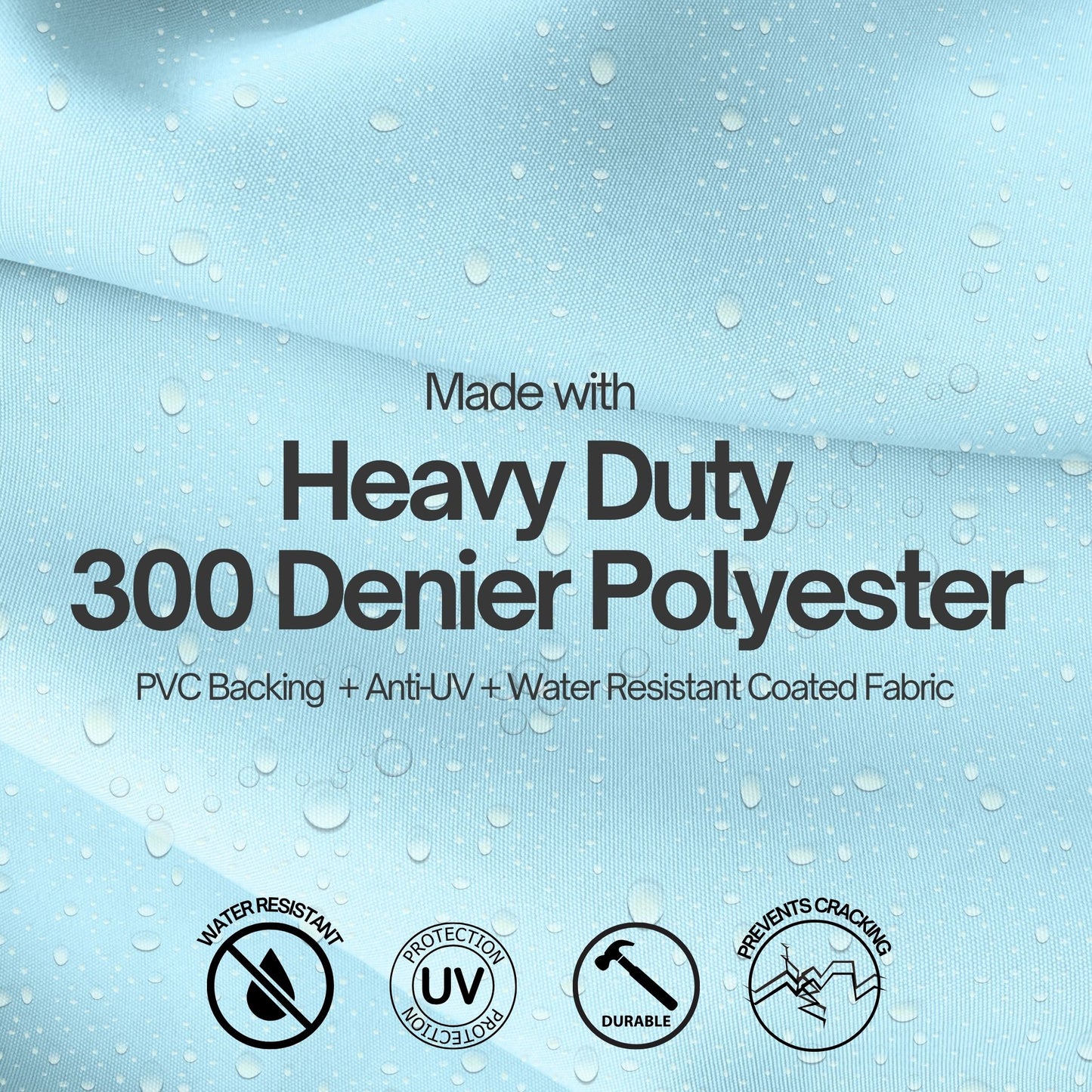 Portable Garment Rack Cover 36"W x 18"D x 68"H Glacier Blue - Formosa Covers