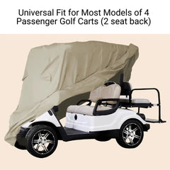 4 Passenger Golf Cart Storage Cover (2 Short Roof 58) Taupe