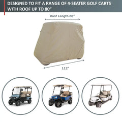 4 Passenger Golf Cart Storage Cover Taupe - Covers &