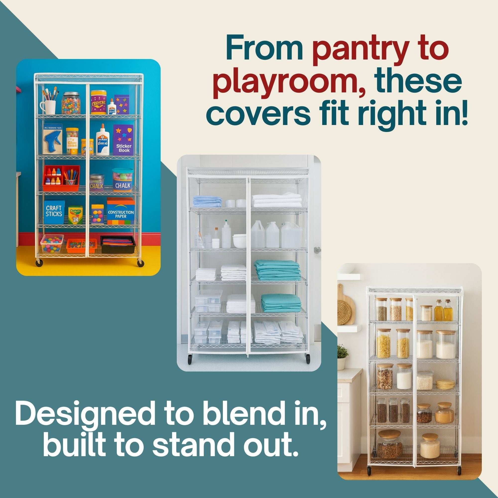 Storage Shelving Unit Cover, fits racks 48