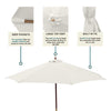 9ft Market Patio Umbrella 8 Rib Replacement Canopy Off-White