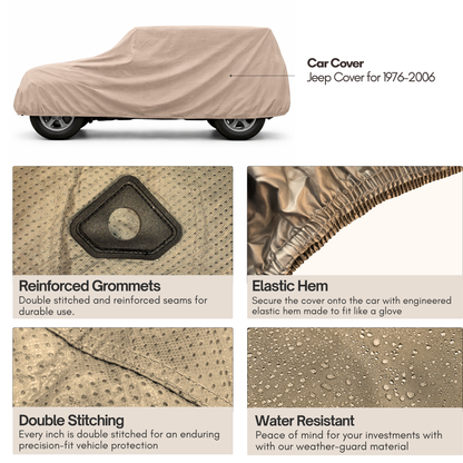 Jeep Cover for 1976–2006 – Water Resistant Taupe - Formosa Covers