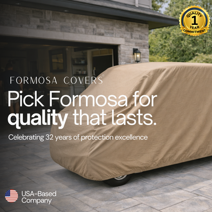 8 Passenger Golf Cart Storage Cover Taupe - Formosa Covers