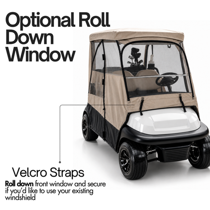 2 Passenger Golf Cart Mesh Driving Enclosure Cover with Mosquito Netting - Formosa Covers