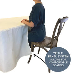 4ft Premium Fitted Tablecloth for 48 x 24 Rectangular Table