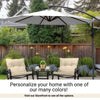 11ft Cantilever Hanging Umbrella 8 Rib Replacement Canopy Off White