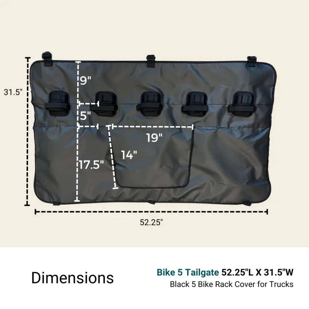 5 Bike Tailgate Pad for Truck Bed 52.25 L x 31.5 W -
