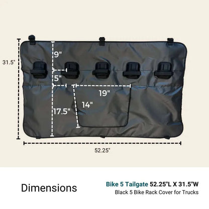 5 Bike Tailgate Pad for Truck Bed 52.25 L x 31.5 W -