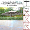 9ft Market Patio Umbrella 8 Rib Replacement Canopy Off-White