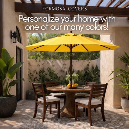 9ft Market Patio Umbrella 8 Rib Replacement Canopy Yellow Olefin - Formosa Covers
