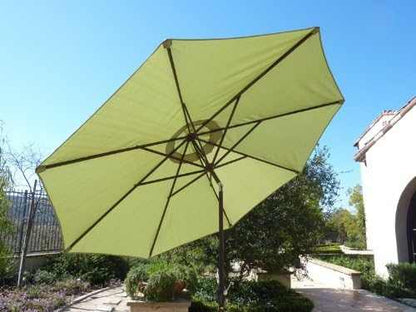 9ft Aluminum Patio Garden Market Umbrella with Crank and Tilt Mechanism Sage Green - Formosa Covers