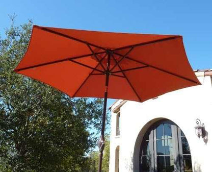 7.5ft Aluminum Patio Garden Market Umbrella with Crank and Tilt Mechanism Terracotta - Formosa Covers