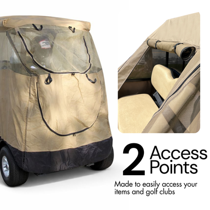 2 Passenger Golf Cart Mesh Driving Enclosure Cover with Mosquito Netting - Formosa Covers
