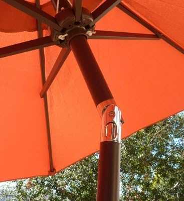 7.5ft Aluminum Patio Garden Market Umbrella with Crank and Tilt Mechanism Terracotta