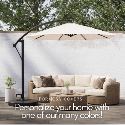 PREORDER (Ship 5/25) 11ft Cantilever Hanging Umbrella 8 Rib Replacement Canopy Off White - Formosa Covers