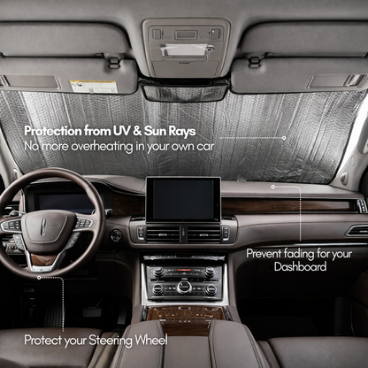 Plasma Coated Car Windshield Sun Shade fits Large Van, RV, Truck - Formosa Covers