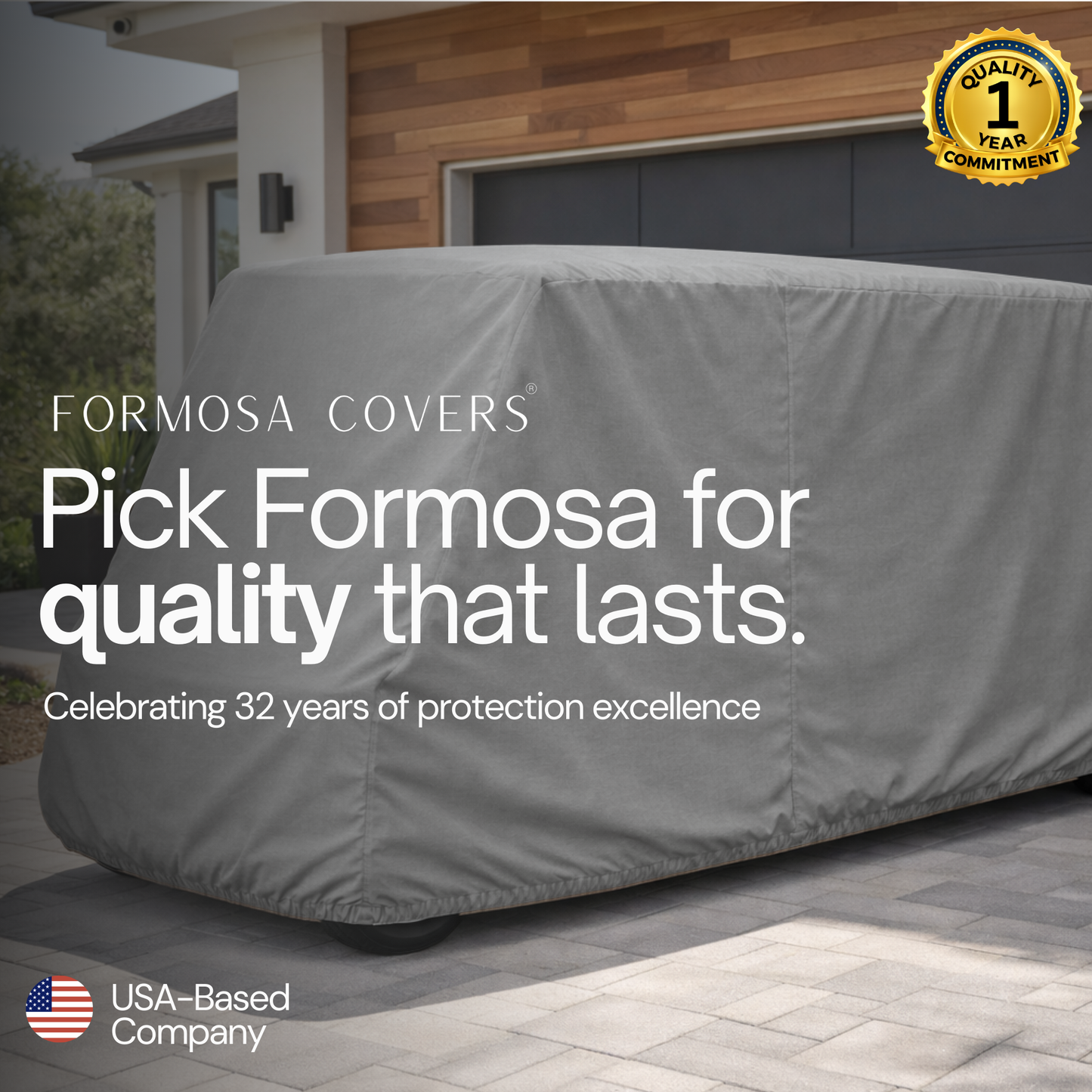 6 Passenger Golf Cart Storage Cover Grey - Formosa Covers
