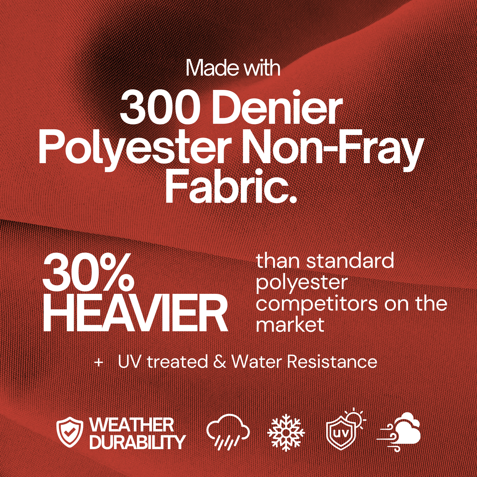 10ft Cantilever Hanging Umbrella 8 Rib Replacement Canopy Red - Formosa Covers