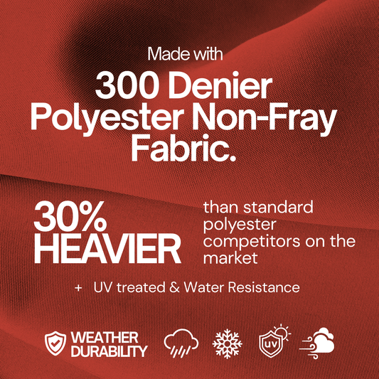 10ft Cantilever Hanging Umbrella 8 Rib Replacement Canopy Red - Formosa Covers