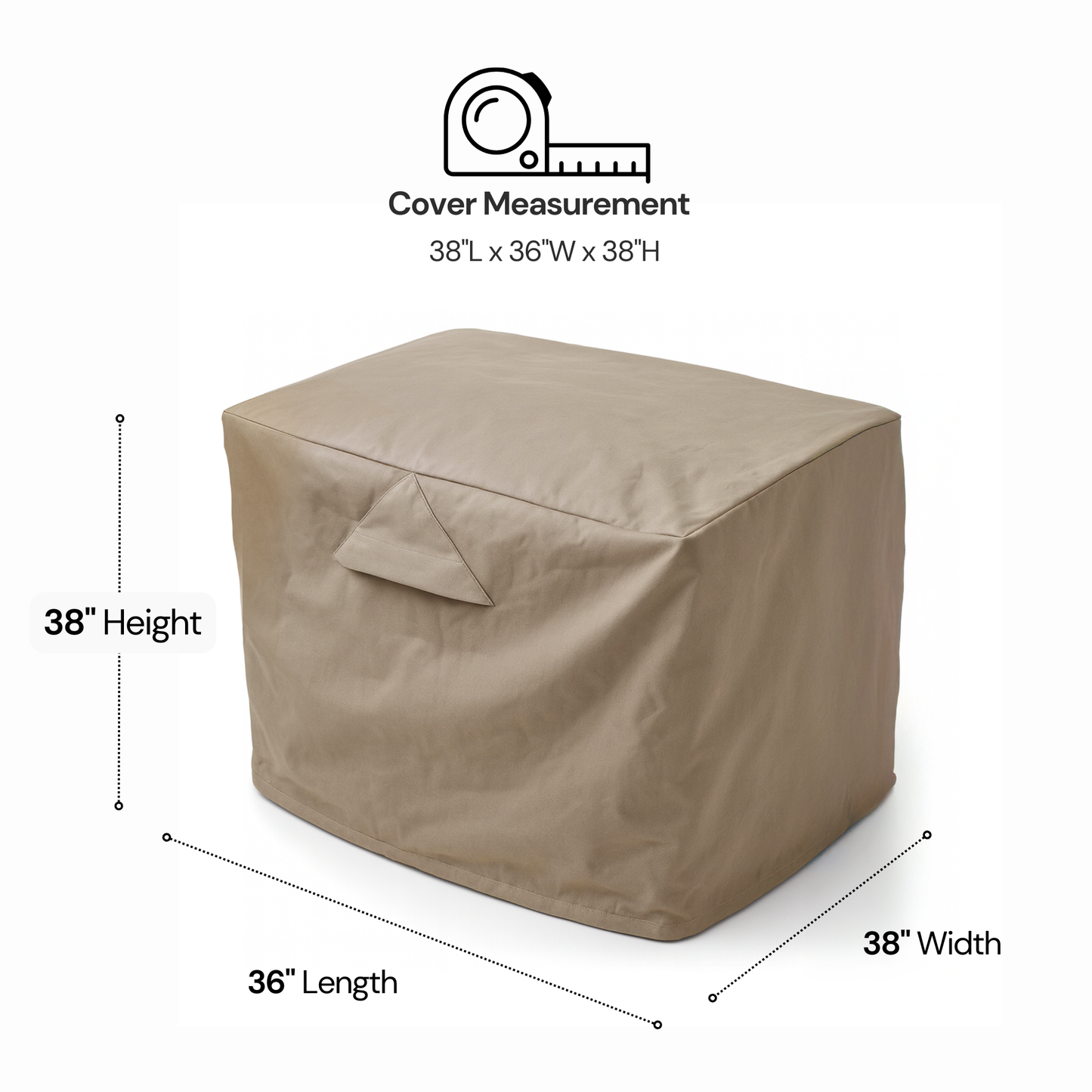 Outdoor Air Conditioner Cover - All Weather AC Unit Cover - Extra Large - 38"L x 36"W x 38"H - Formosa Covers