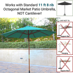 11ft Market Patio Umbrella 8 Rib Replacement Canopy Aruba Turquoise
