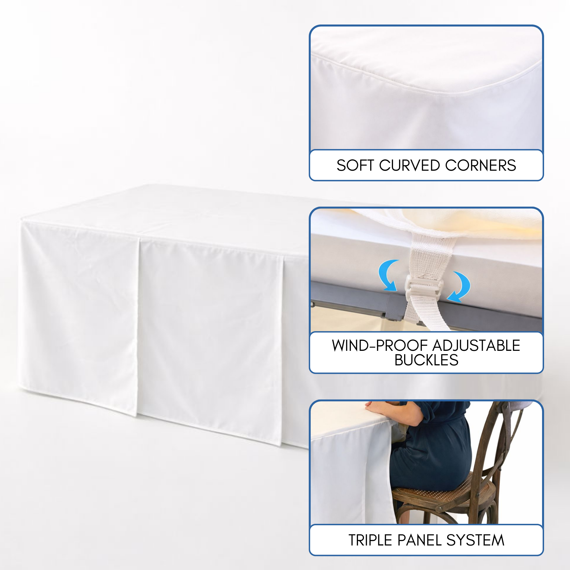 6ft Premium Fitted Tablecloth for 72