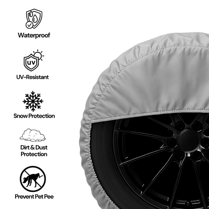 Deluxe tire/wheel covers fits tire 36.5"- 41" dia. for RV's, Travel Trailers, Toy Haulers, 5th wheel trailers, Truck, Van, SUV (Set of 4) - Formosa Covers