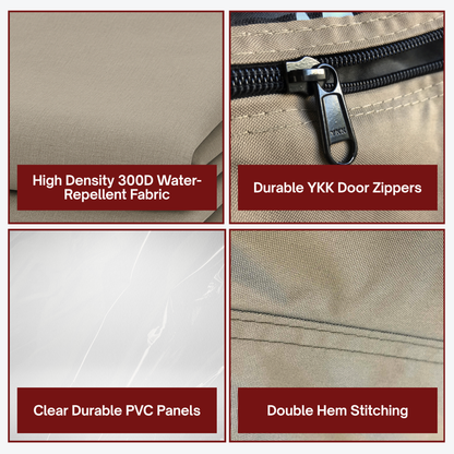 6 Passenger Driving Enclosure Golf Cart Cover fits EZGO 4+2 Bench - Formosa Covers