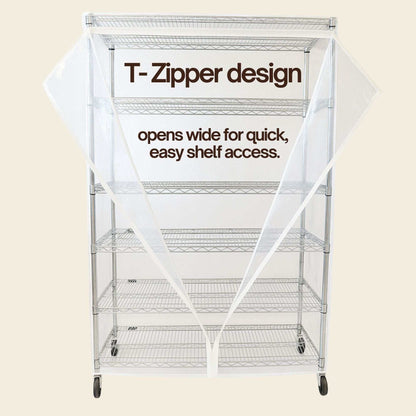 Storage Shelving Unit Cover, fits racks 36"W x 18"D x 72"H All Clear See Through PVC - Formosa Covers