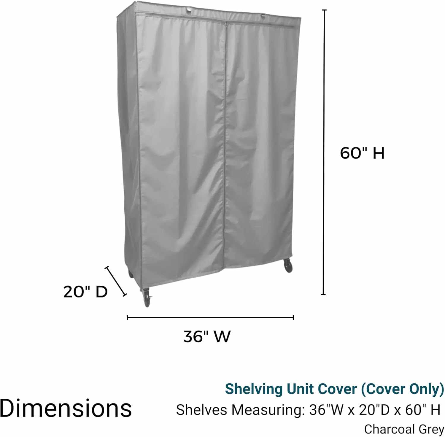 Storage Shelving Unit Cover, fits racks 36