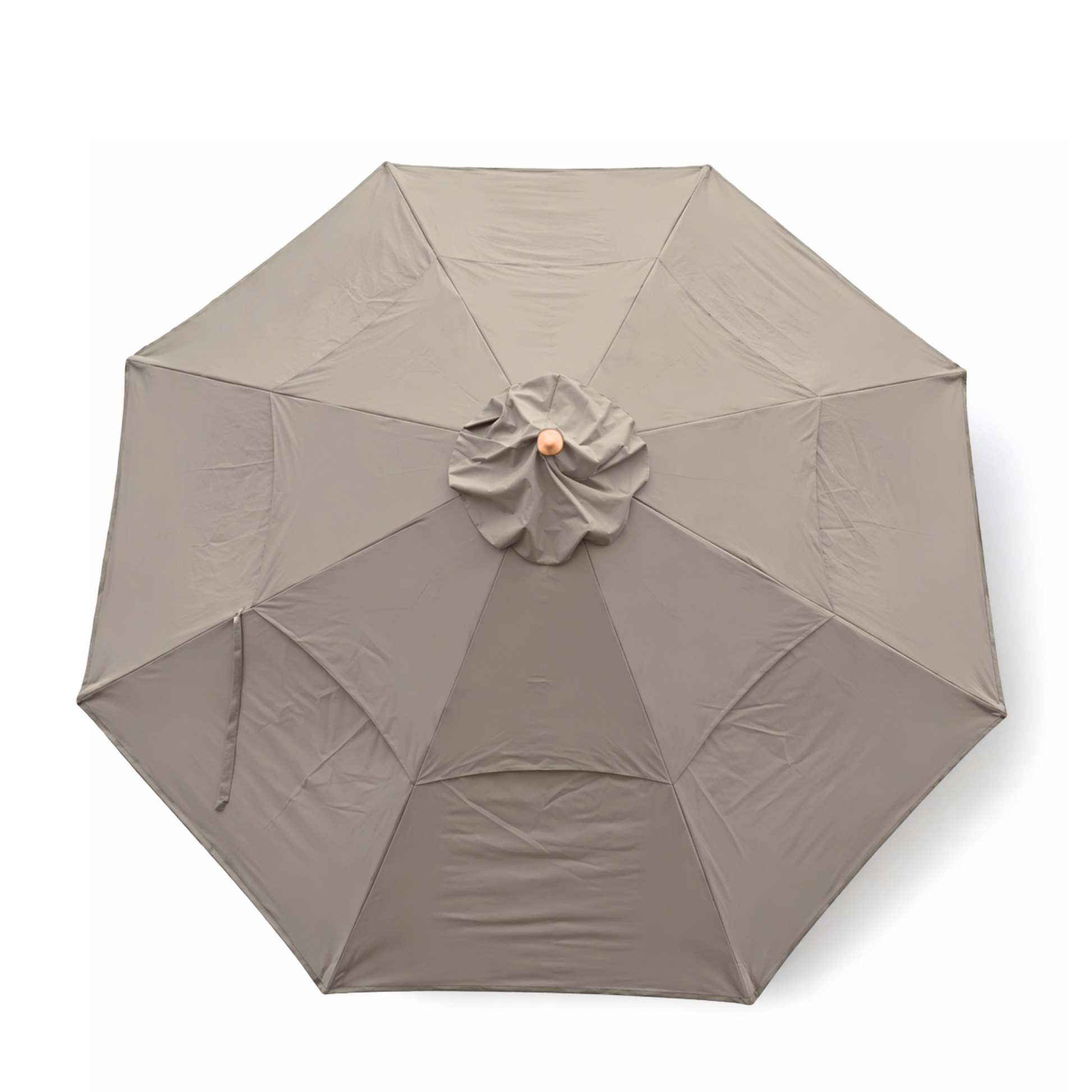 11ft Market Patio Umbrella Double-Vented 8 Rib Replacement Canopy Taupe - Formosa Covers