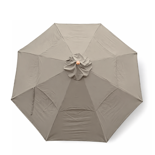 11ft Market Patio Umbrella Double-Vented 8 Rib Replacement Canopy Taupe - Formosa Covers