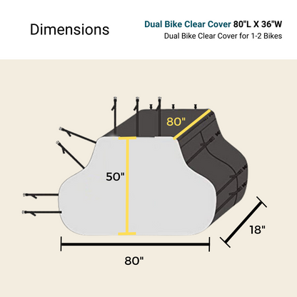 Dual Bike Rack Cover For Transport (Fits 1-2 Bikes) Full