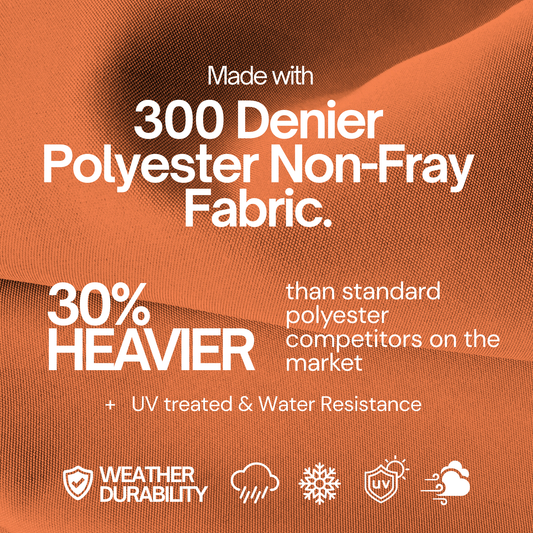 11ft Cantilever Hanging Umbrella 8 Rib Replacement Canopy Tuscan Orange - Formosa Covers