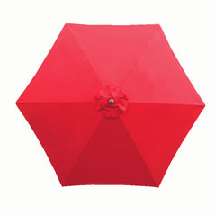 7.5 ft Market Patio Umbrella 6 Rib Replacement Canopy Red -