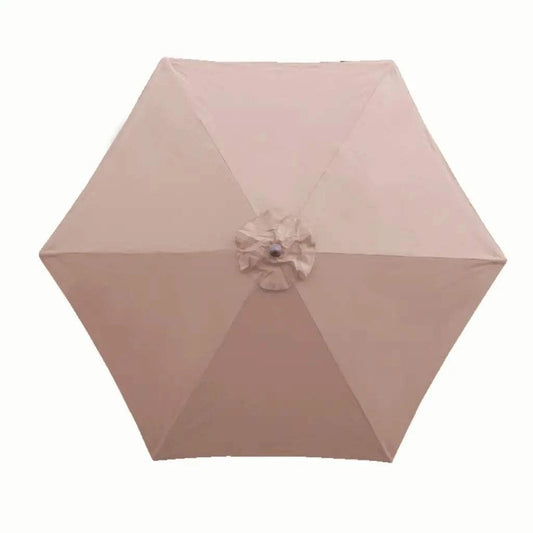 7.5 ft patio umbrella replacement canopy 6 ribs beige 6.5ft Cover Sunny Outdoor US Designed for 10 ft BELLRINO Decor Replacement Strong &