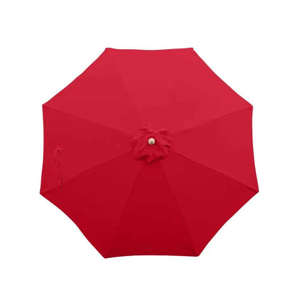 7.5 ft Market Patio Umbrella 8 Rib Replacement Canopy Red -