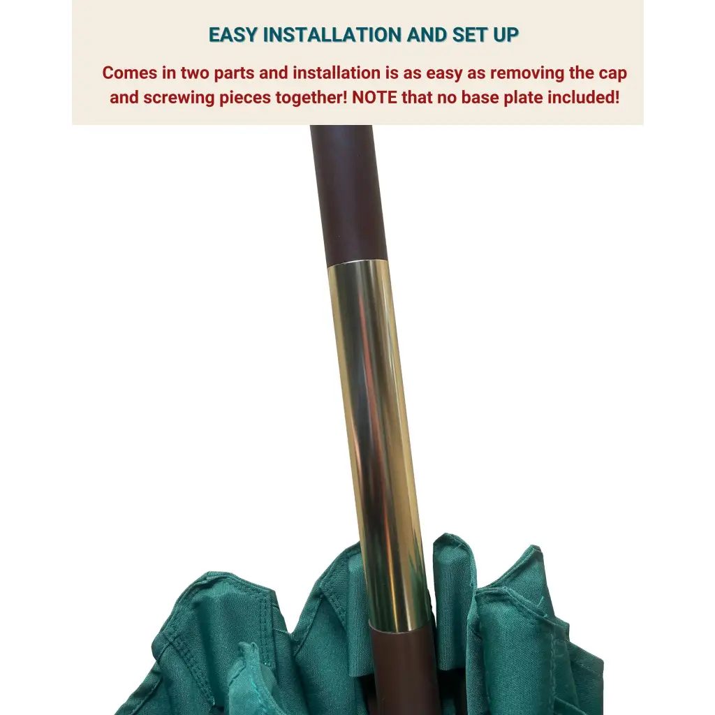 Formosa Covers 7.5ft aluminum market umbrella crank & tilt color Hunter Green