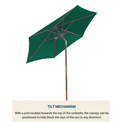 7.5ft Aluminum Patio Garden Market Umbrella with Crank