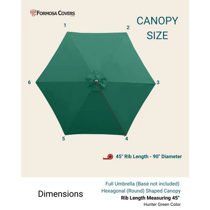 7.5ft Aluminum Patio Garden Market Umbrella with Crank