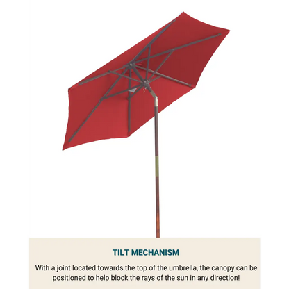 7.5ft Aluminum Patio Garden Market Umbrella with Crank