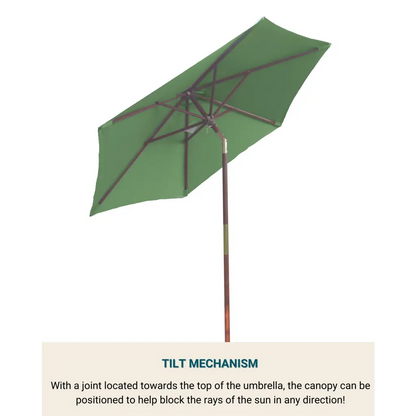 7.5ft Aluminum Patio Garden Market Umbrella with Crank