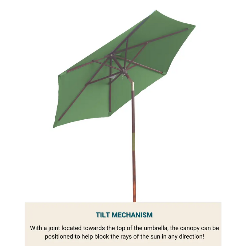 7.5ft Aluminum Patio Garden Market Umbrella with Crank