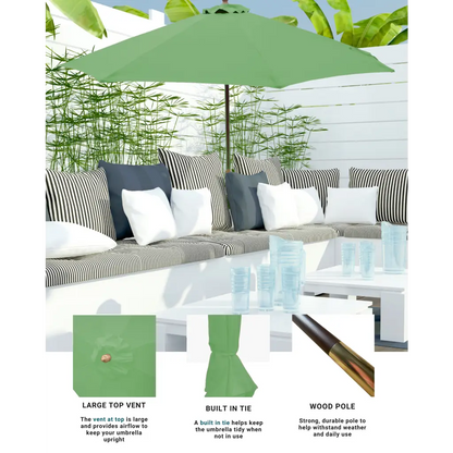 7.5ft Aluminum Patio Garden Market Umbrella with Crank