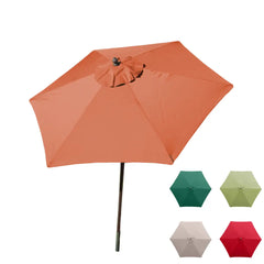 7.5ft Aluminum Patio Garden Market Umbrella with Crank