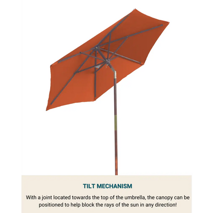 7.5ft Aluminum Patio Garden Market Umbrella with Crank