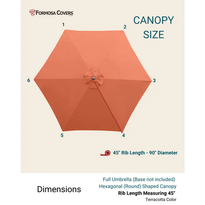 7.5ft Aluminum Patio Garden Market Umbrella with Crank