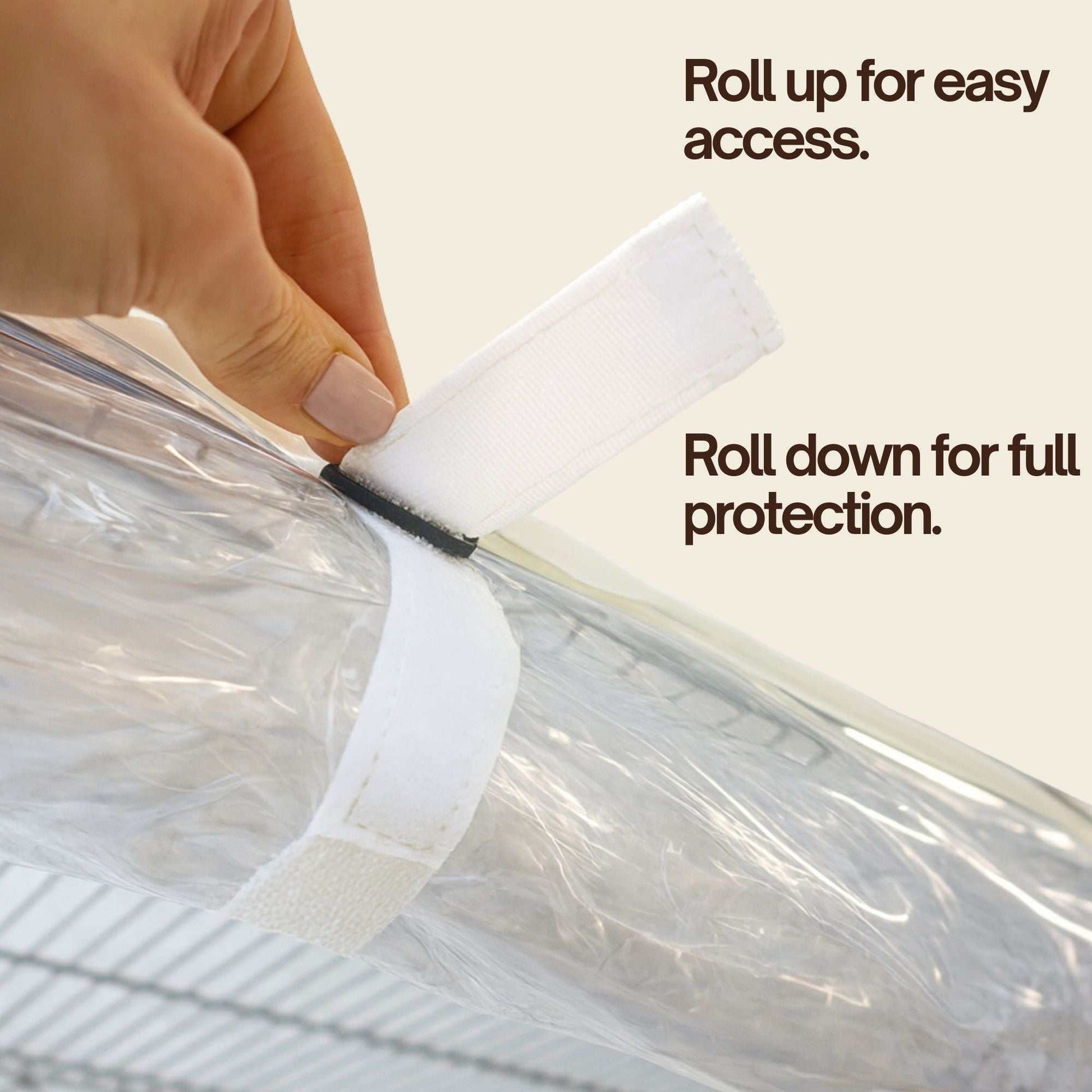 Storage Shelving Unit Cover, fits racks 48"W x 24"D x 72"H All Clear See Through PVC