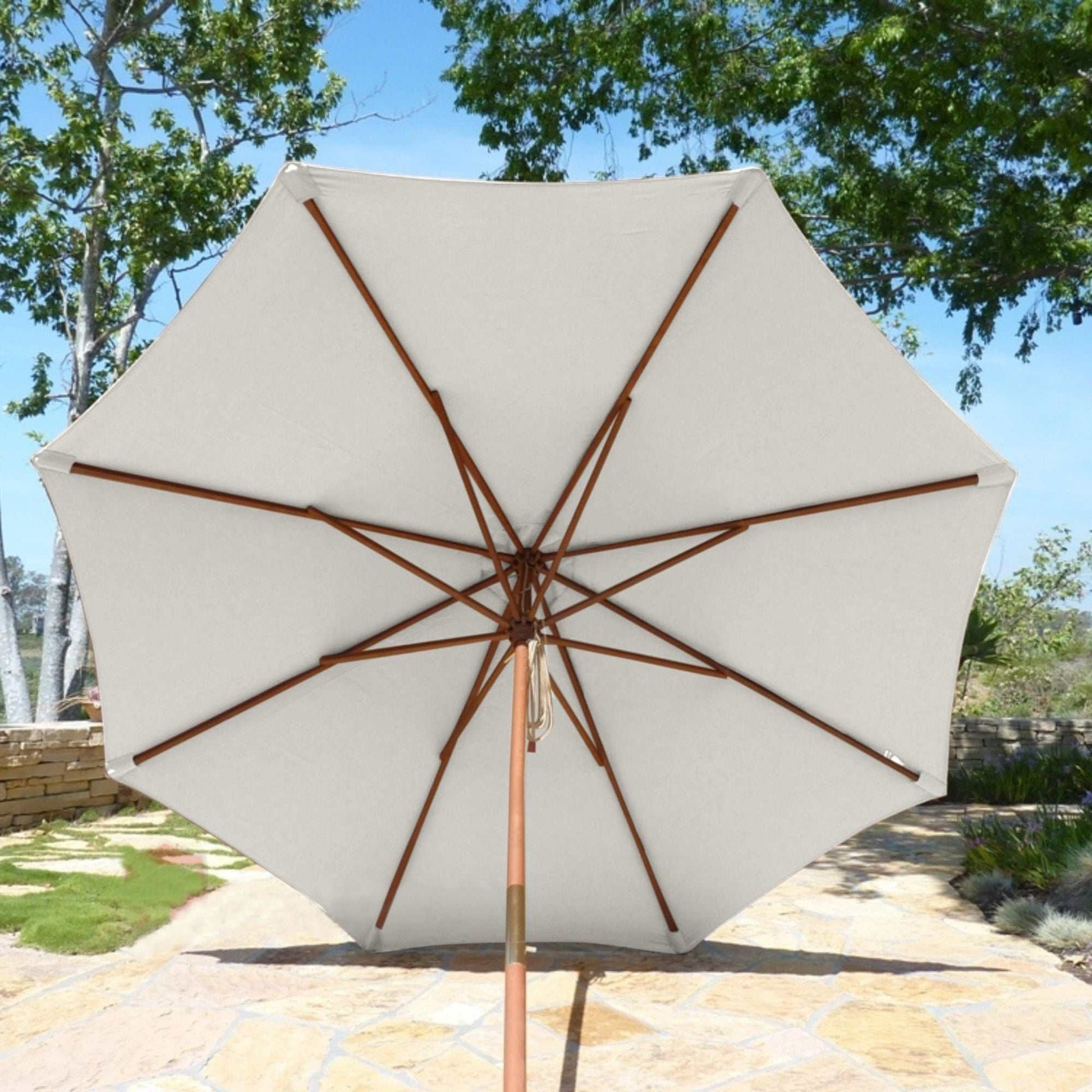 9ft Market Patio Umbrella 8 Rib Replacement Canopy Off-White