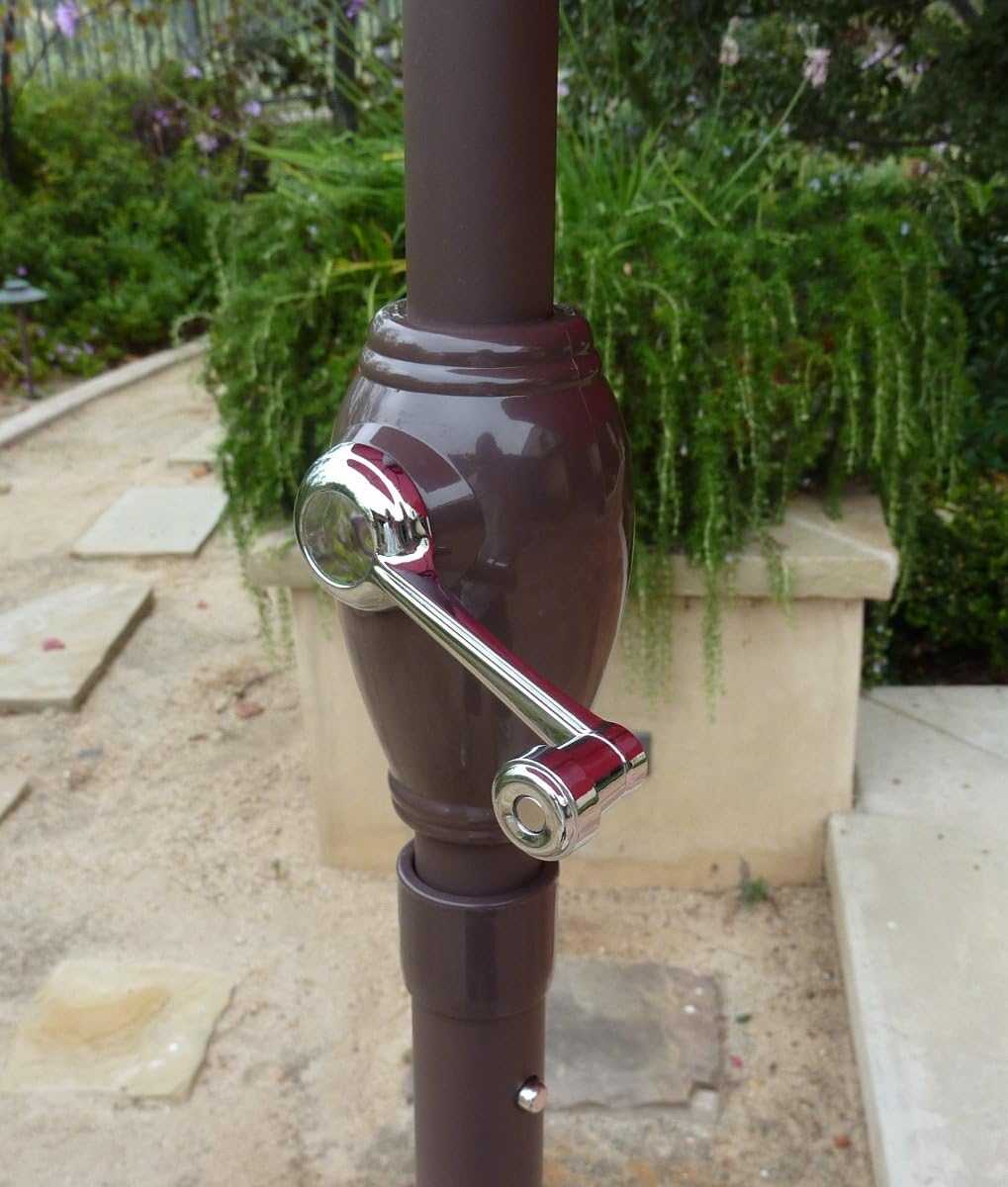 7.5ft Aluminum Patio Garden Market Umbrella with Crank and Tilt Mechanism Red